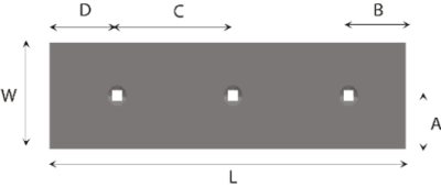 Cuchilla cargador central con medidas Cuchilla Trasteel Central Para Cargador Cat 966 - Ts1U0593