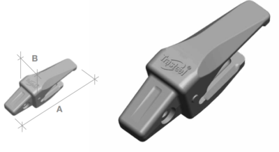 PAG 44 Portadiente Trasteel Ts1140464 *J450 Cargadora Sol. Cat966